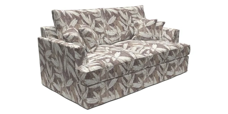 Slingsby 3 Seater Fitted Cover Sofa in Two Tone Plain Biscuit. Loose cover version available