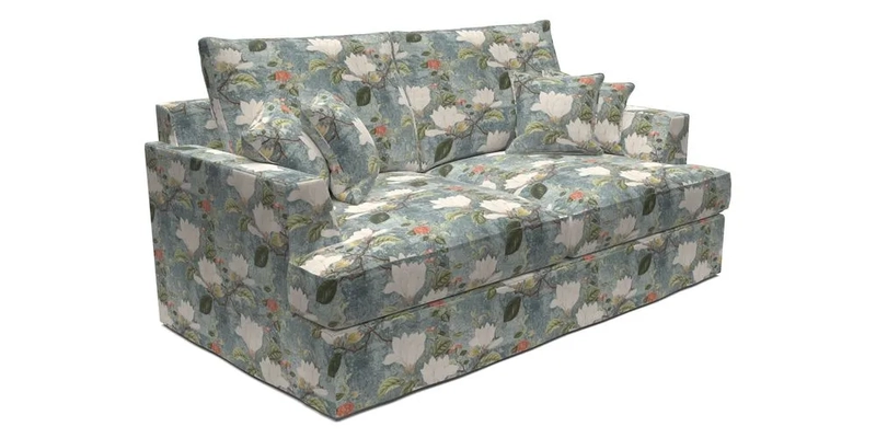 Slingsby 3 Seater Fitted Cover Sofa in Two Tone Plain Biscuit. Loose cover version available