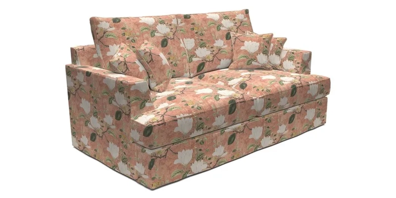 Slingsby 3 Seater Fitted Cover Sofa in Two Tone Plain Biscuit. Loose cover version available