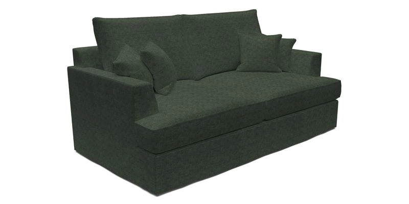 Slingsby 3 Seater Fitted Cover Sofa in Two Tone Plain Biscuit. Loose cover version available