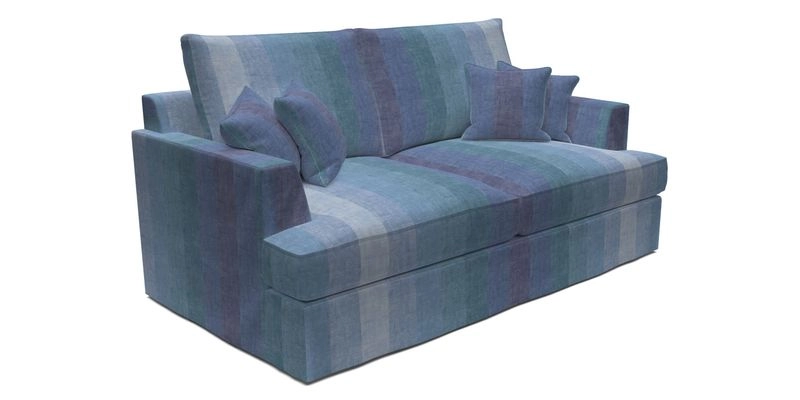 Slingsby 3 Seater Fitted Cover Sofa in Two Tone Plain Biscuit. Loose cover version available