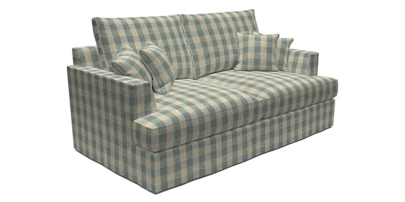 Slingsby 3 Seater Fitted Cover Sofa in Two Tone Plain Biscuit. Loose cover version available
