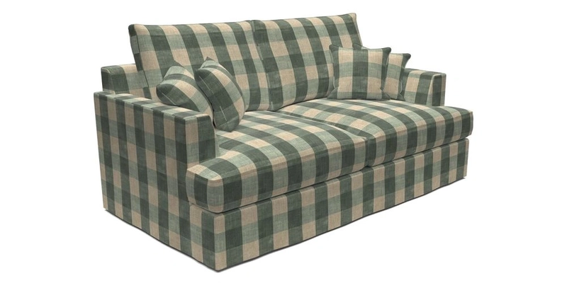Slingsby 3 Seater Fitted Cover Sofa in Two Tone Plain Biscuit. Loose cover version available