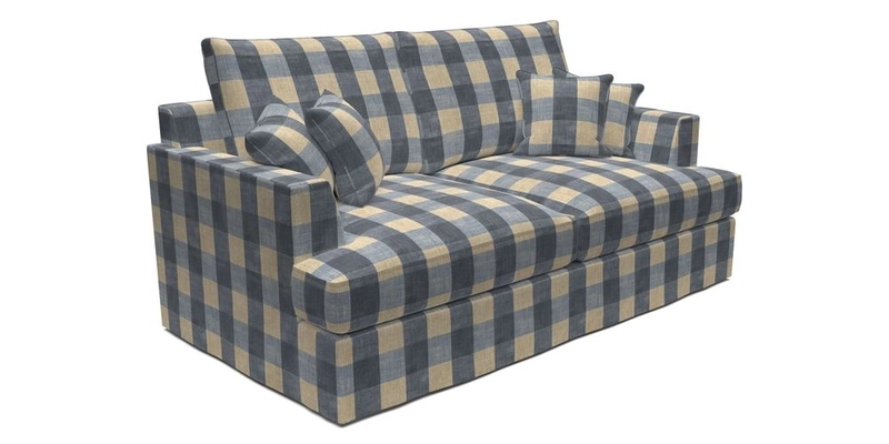 Slingsby 3 Seater Fitted Cover Sofa in Two Tone Plain Biscuit. Loose cover version available