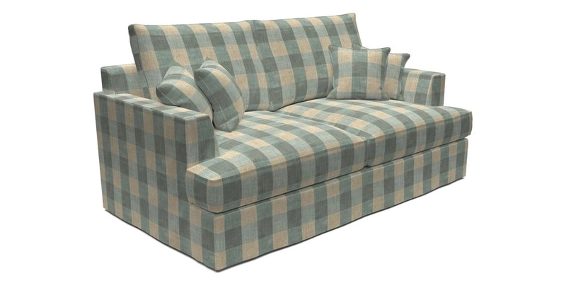 Slingsby 3 Seater Fitted Cover Sofa in Two Tone Plain Biscuit. Loose cover version available