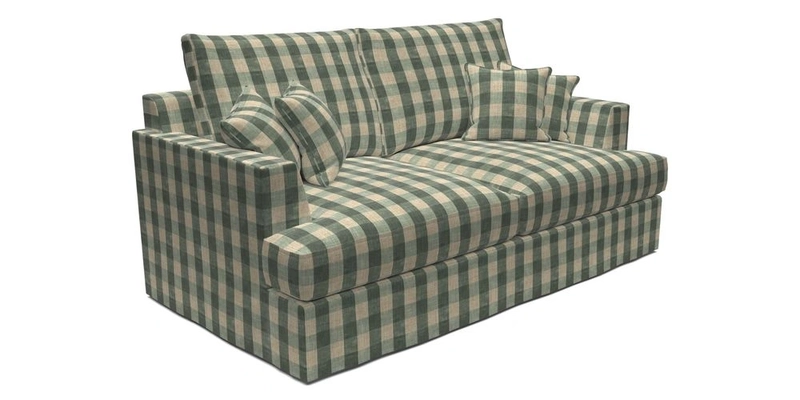 Slingsby 3 Seater Fitted Cover Sofa in Two Tone Plain Biscuit. Loose cover version available