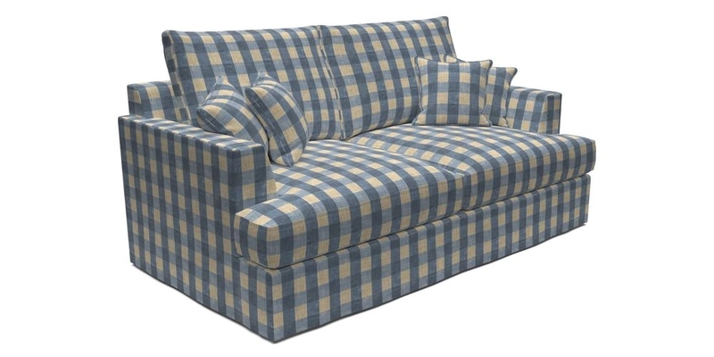 Slingsby 3 Seater Fitted Cover Sofa in Two Tone Plain Biscuit. Loose cover version available