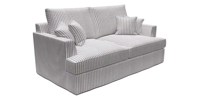 Slingsby 3 Seater Fitted Cover Sofa in Two Tone Plain Biscuit. Loose cover version available