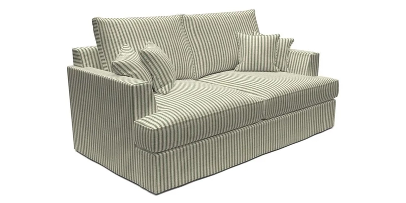 Slingsby 3 Seater Fitted Cover Sofa in Two Tone Plain Biscuit. Loose cover version available