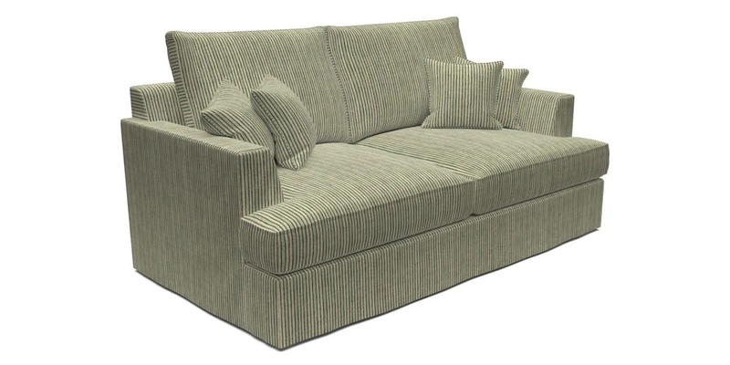 Slingsby 3 Seater Fitted Cover Sofa in Two Tone Plain Biscuit. Loose cover version available