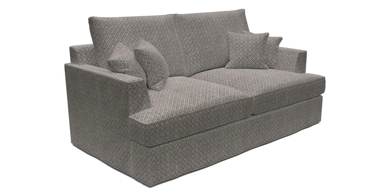 Slingsby 3 Seater Fitted Cover Sofa in Two Tone Plain Biscuit. Loose cover version available