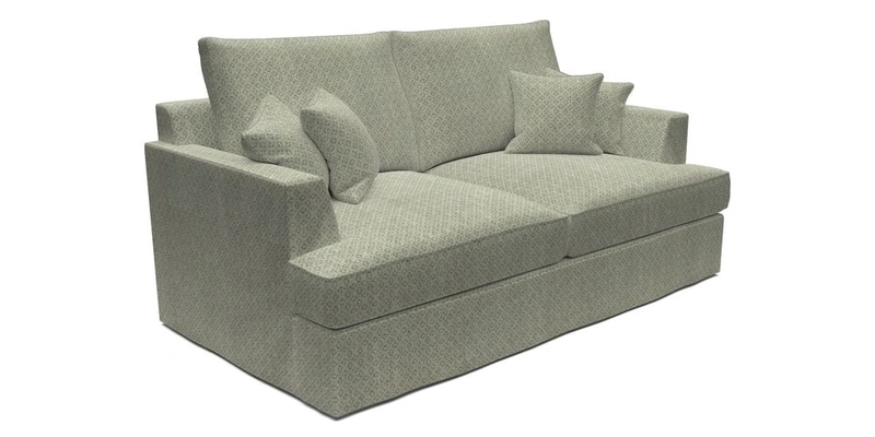 Slingsby 3 Seater Fitted Cover Sofa in Two Tone Plain Biscuit. Loose cover version available
