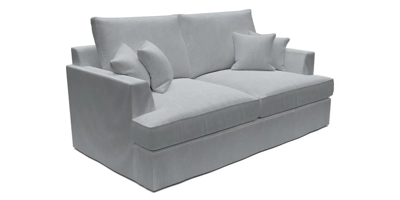 Slingsby 3 Seater Fitted Cover Sofa in Two Tone Plain Biscuit. Loose cover version available