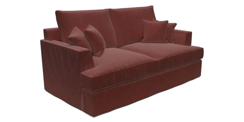 Slingsby 3 Seater Fitted Cover Sofa in Two Tone Plain Biscuit. Loose cover version available