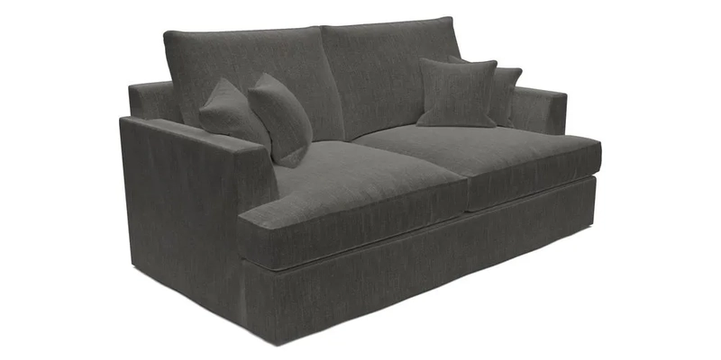 Slingsby 3 Seater Fitted Cover Sofa in Two Tone Plain Biscuit. Loose cover version available