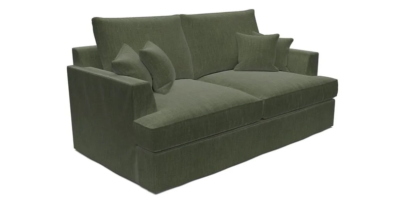 Slingsby 3 Seater Fitted Cover Sofa in Two Tone Plain Biscuit. Loose cover version available
