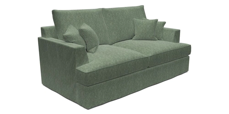 Slingsby 3 Seater Fitted Cover Sofa in Two Tone Plain Biscuit. Loose cover version available