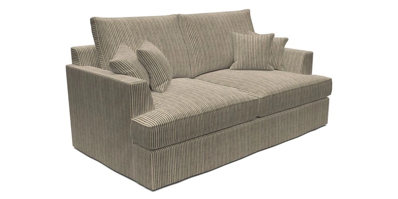 Slingsby 3 Seater Fitted Cover Sofa in Two Tone Plain Biscuit. Loose cover version available