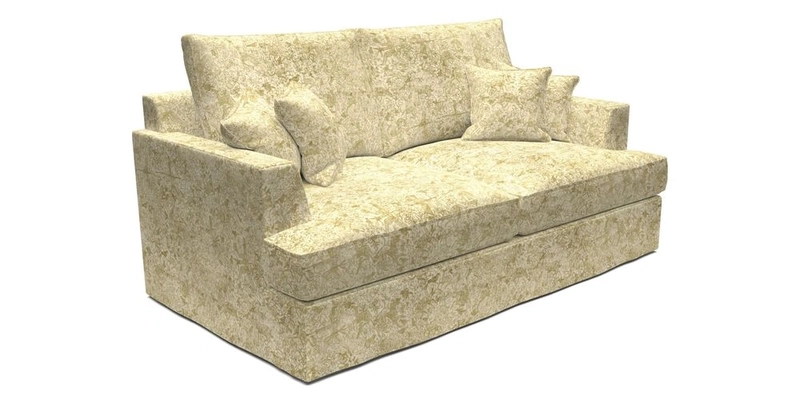 Slingsby 3 Seater Fitted Cover Sofa in Two Tone Plain Biscuit. Loose cover version available