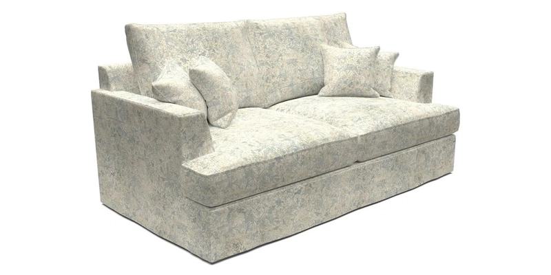 Slingsby 3 Seater Fitted Cover Sofa in Two Tone Plain Biscuit. Loose cover version available