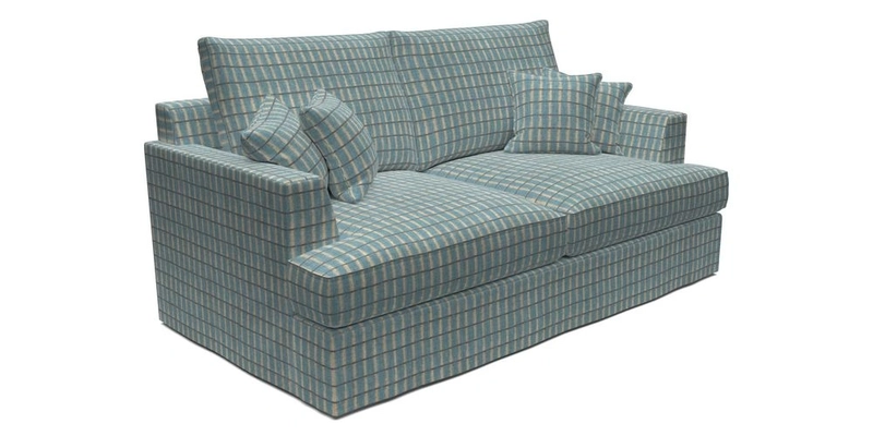 Slingsby 3 Seater Fitted Cover Sofa in Two Tone Plain Biscuit. Loose cover version available