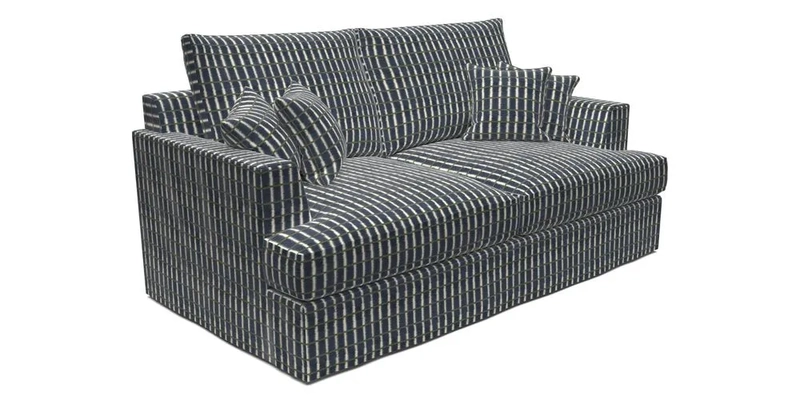 Slingsby 3 Seater Fitted Cover Sofa in Two Tone Plain Biscuit. Loose cover version available