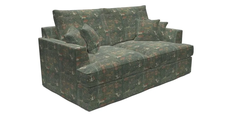 Slingsby 3 Seater Fitted Cover Sofa in Two Tone Plain Biscuit. Loose cover version available