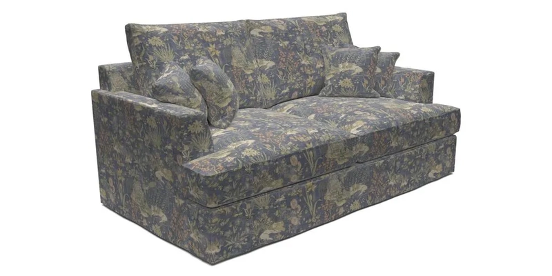 Slingsby 3 Seater Fitted Cover Sofa in Two Tone Plain Biscuit. Loose cover version available