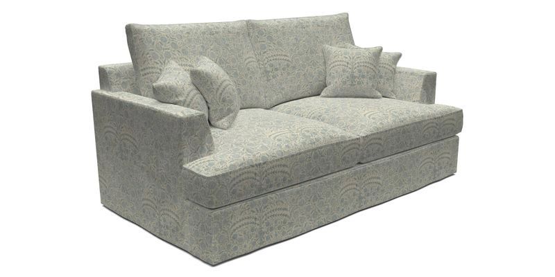 Slingsby 3 Seater Fitted Cover Sofa in Two Tone Plain Biscuit. Loose cover version available