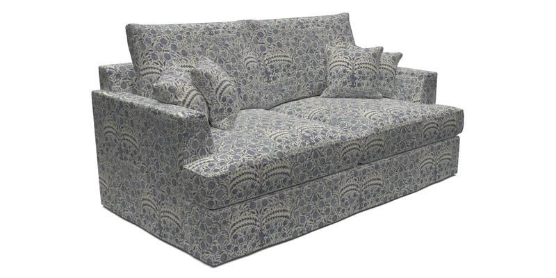 Slingsby 3 Seater Fitted Cover Sofa in Two Tone Plain Biscuit. Loose cover version available