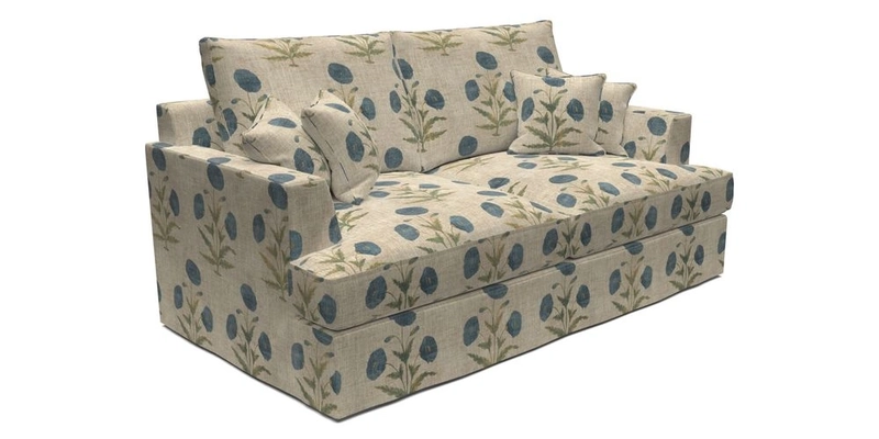 Slingsby 3 Seater Fitted Cover Sofa in Two Tone Plain Biscuit. Loose cover version available