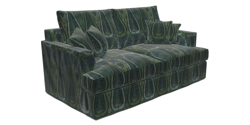 Slingsby 3 Seater Fitted Cover Sofa in Two Tone Plain Biscuit. Loose cover version available