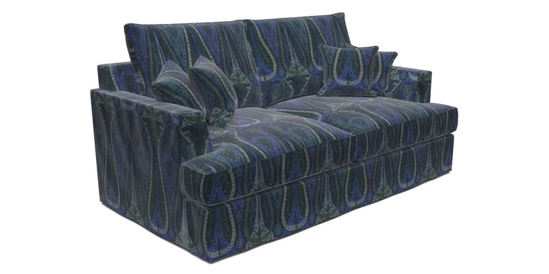 Slingsby 3 Seater Fitted Cover Sofa in Two Tone Plain Biscuit. Loose cover version available