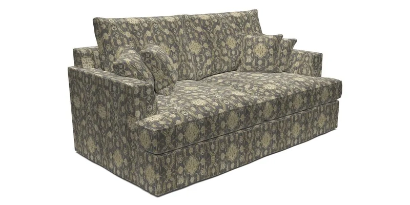 Slingsby 3 Seater Fitted Cover Sofa in Two Tone Plain Biscuit. Loose cover version available