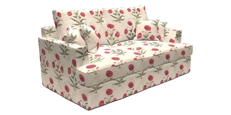 Slingsby 3 Seater Fitted Cover Sofa in Two Tone Plain Biscuit. Loose cover version available