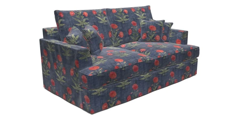 Slingsby 3 Seater Fitted Cover Sofa in Two Tone Plain Biscuit. Loose cover version available
