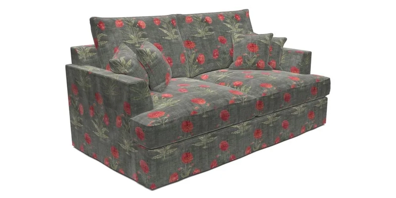 Slingsby 3 Seater Fitted Cover Sofa in Two Tone Plain Biscuit. Loose cover version available