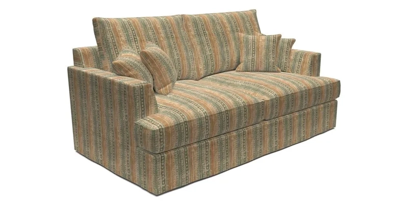 Slingsby 3 Seater Fitted Cover Sofa in Two Tone Plain Biscuit. Loose cover version available