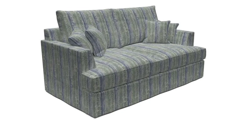 Slingsby 3 Seater Fitted Cover Sofa in Two Tone Plain Biscuit. Loose cover version available