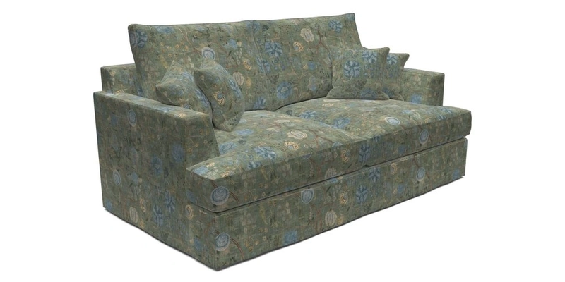 Slingsby 3 Seater Fitted Cover Sofa in Two Tone Plain Biscuit. Loose cover version available