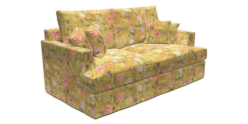 Slingsby 3 Seater Fitted Cover Sofa in Two Tone Plain Biscuit. Loose cover version available