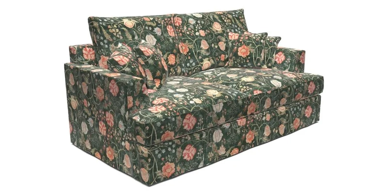 Slingsby 3 Seater Fitted Cover Sofa in Two Tone Plain Biscuit. Loose cover version available