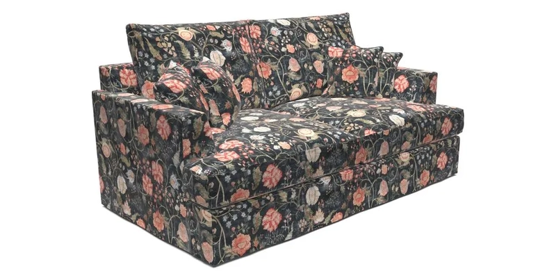 Slingsby 3 Seater Fitted Cover Sofa in Two Tone Plain Biscuit. Loose cover version available