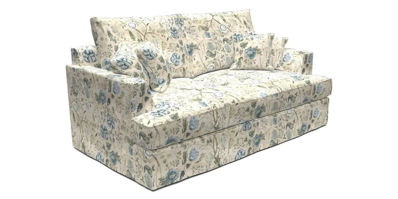 Slingsby 3 Seater Fitted Cover Sofa in Two Tone Plain Biscuit. Loose cover version available