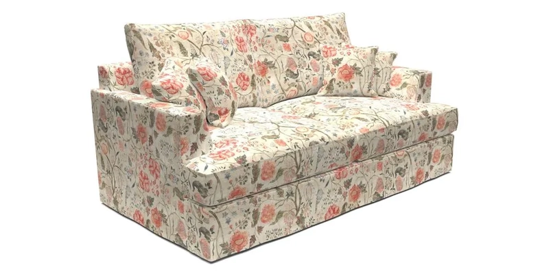 Slingsby 3 Seater Fitted Cover Sofa in Two Tone Plain Biscuit. Loose cover version available