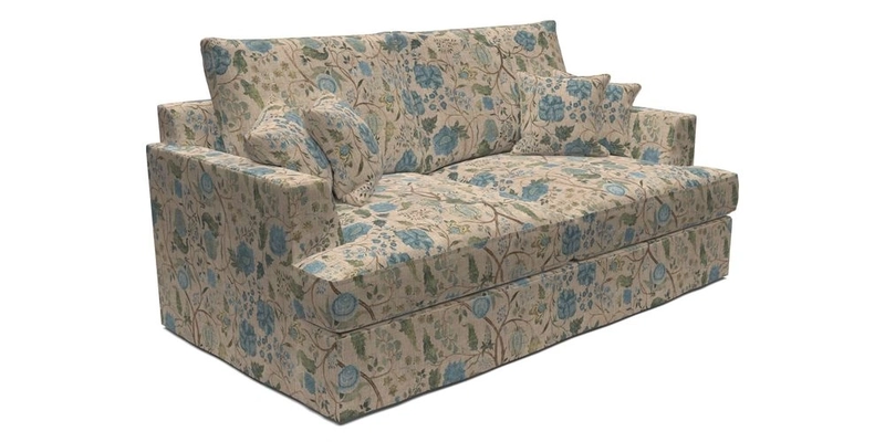Slingsby 3 Seater Fitted Cover Sofa in Two Tone Plain Biscuit. Loose cover version available