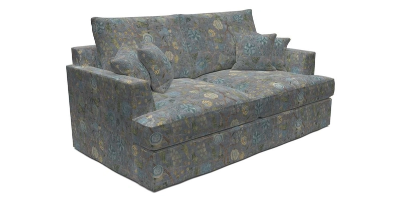 Slingsby 3 Seater Fitted Cover Sofa in Two Tone Plain Biscuit. Loose cover version available