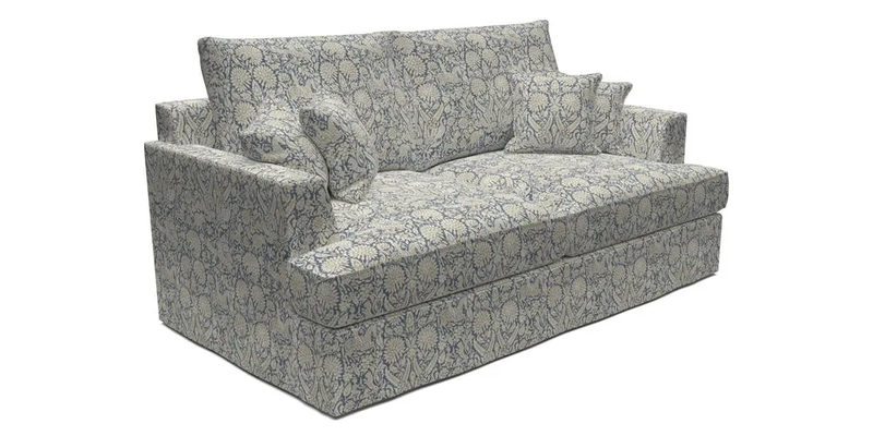 Slingsby 3 Seater Fitted Cover Sofa in Two Tone Plain Biscuit. Loose cover version available