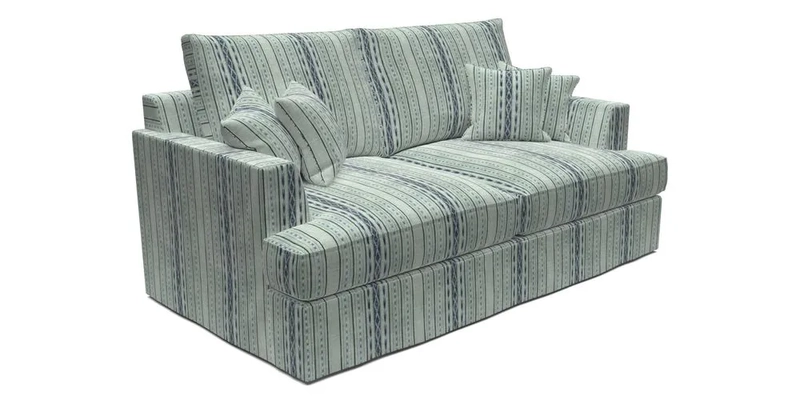 Slingsby 3 Seater Fitted Cover Sofa in Two Tone Plain Biscuit. Loose cover version available