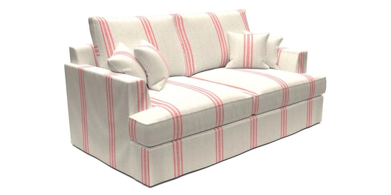 Slingsby 3 Seater Fitted Cover Sofa in Two Tone Plain Biscuit. Loose cover version available